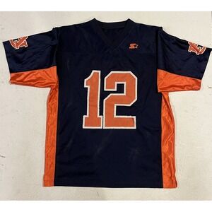 Vintage Starter Auburn Tigers Football Jersey #12 See Measurements‎ Orange Blue